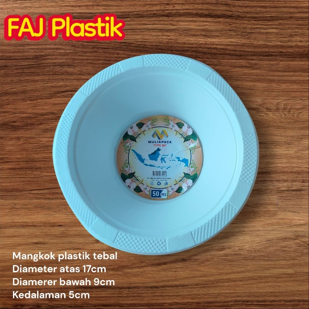 Mangkok plastik isi 50pcs mangkok plastik besar mangkok plastik bubur mangkok bubur mangkok sekali p