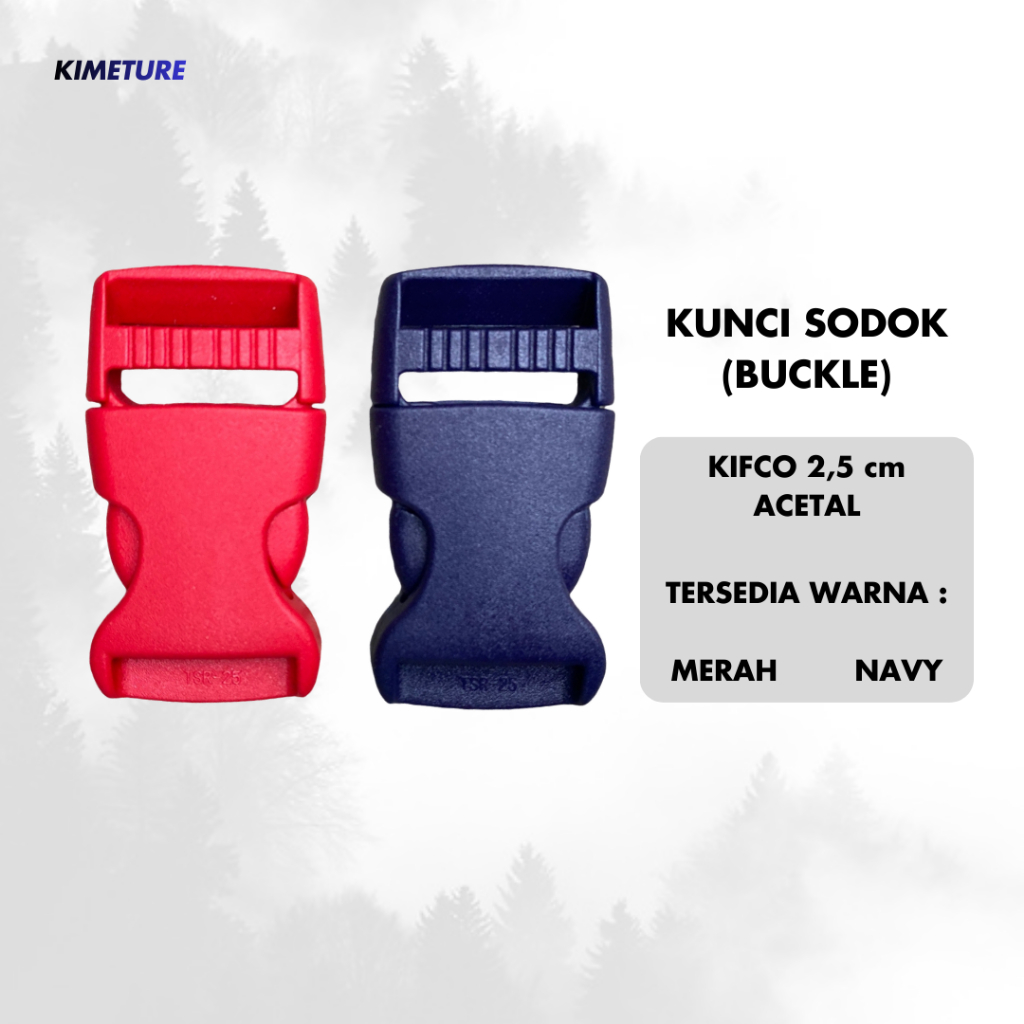 Kunci Sodok 2.5 cm - Buckle Acetal Kifco Ukuran 2,5 cm - Kunci Sodok Untuk Tas