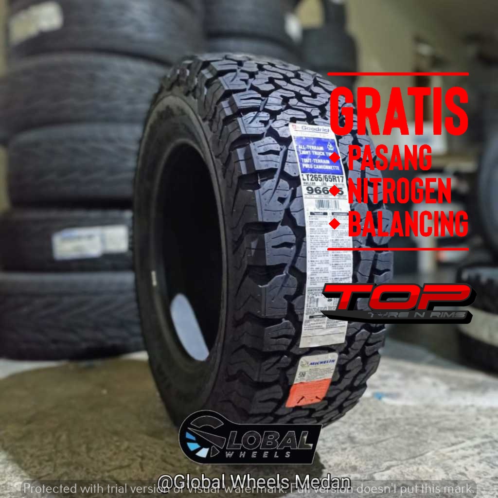 Ban Mobil Standar Fortuner Pajero R17 Ban Import BF Goodrich 265 65 Ring17