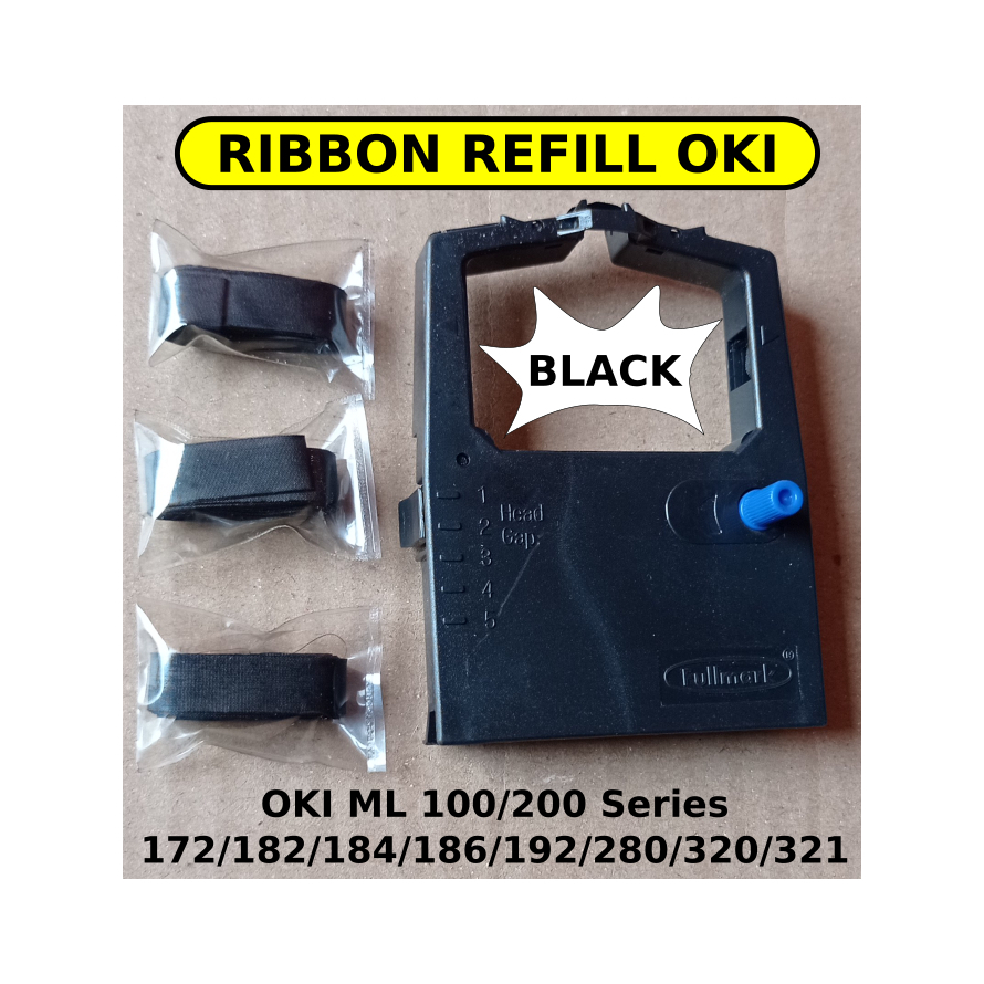 Pita Refill OKI Microline ML-100 Series Warna Hitam dan Ungu