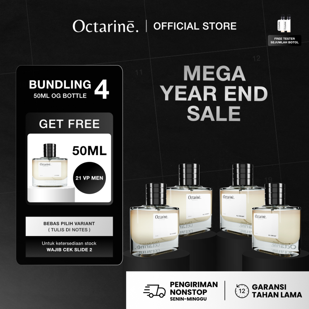 [ PROMO ] Promo Bundling 4 Botol Parfum 50ml Free 1 Botol 50ml by Octarine