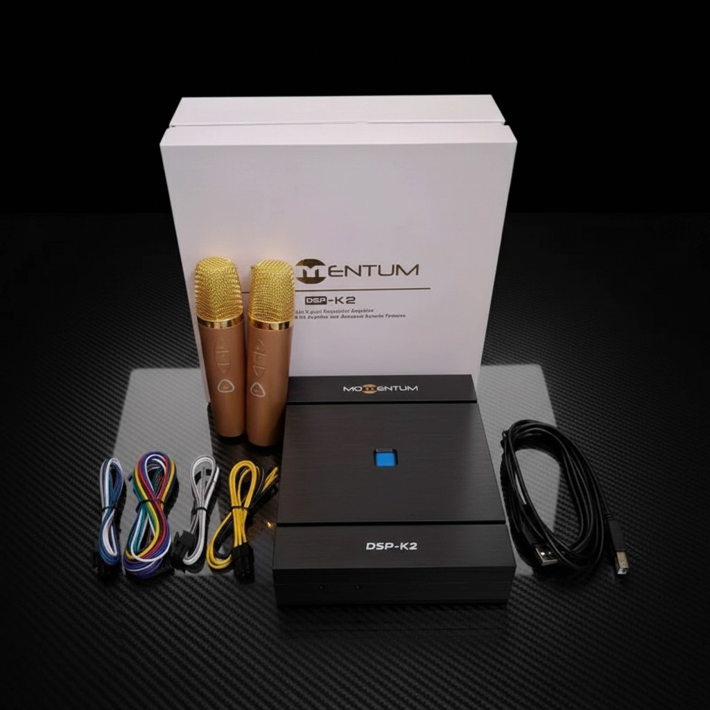 Momentum DSP-K2 : Processor Audio Mobil 6-Channel Built-in Power 4-Ch & Karaoke System - Bluetooth 5