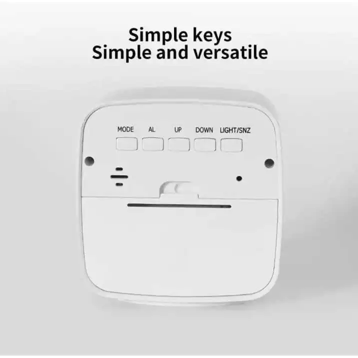 ACC  JD-2286 Jam Meja Digital Fitur Kalender Suhu Kelembapan Ruang Jam Meja Alarm Snooze Design Mewa