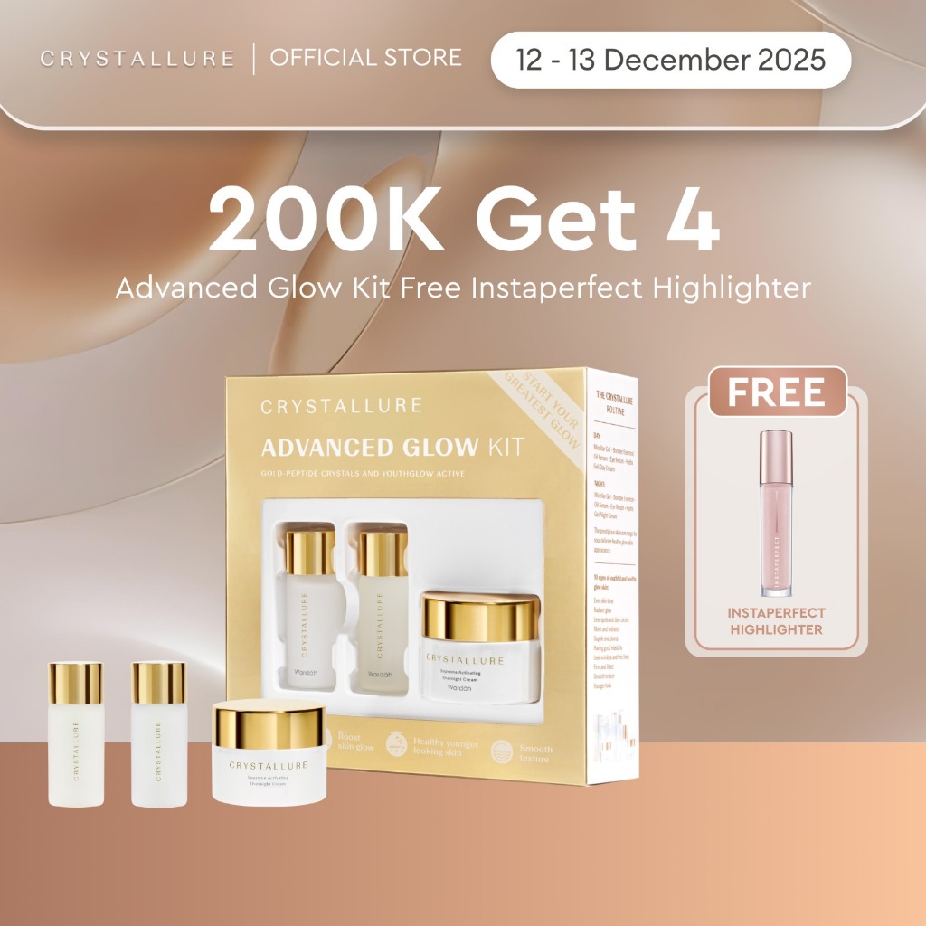Crystallure Advanced Glow Kit (Produk antiaging untuk kulit  glowing)