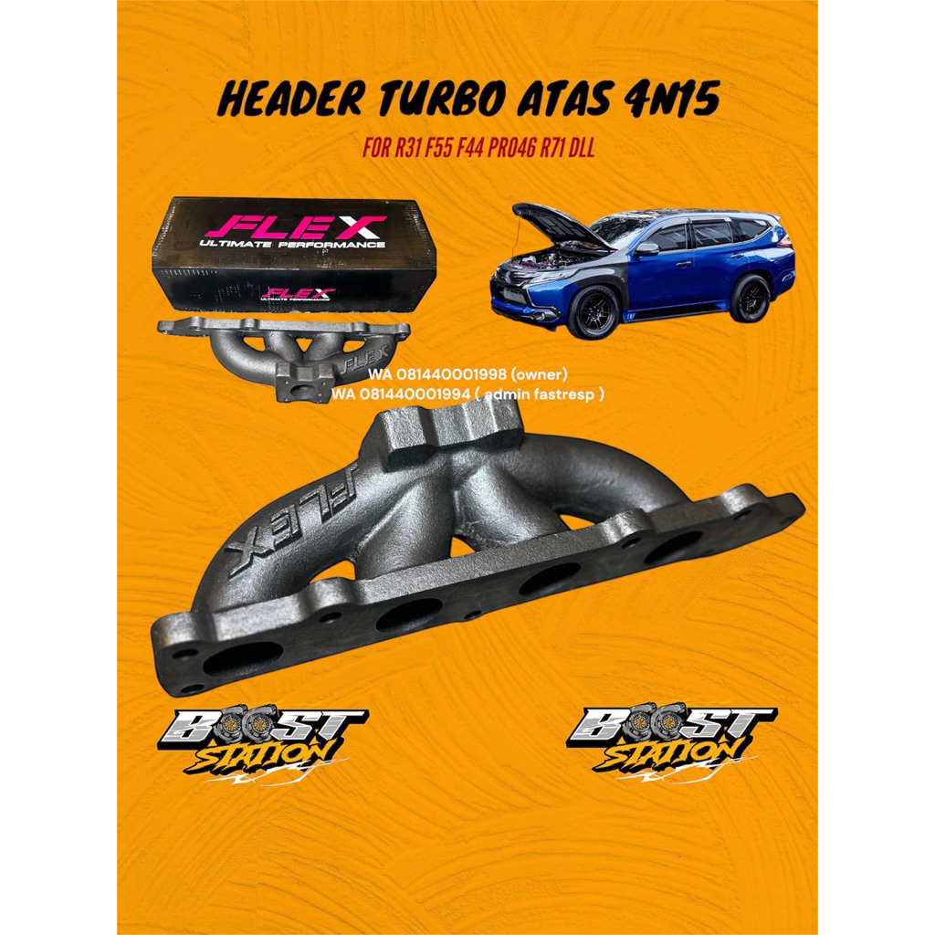 header turbo atas pajero anps 4n15 flex casting R31r veez F44 F55 pro46 r31