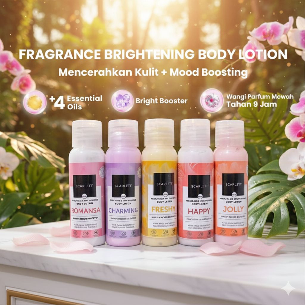 SCARLETT BODY LOTION MINI UKURAN 30ML MENCERAHKAN KULIT TUBUH