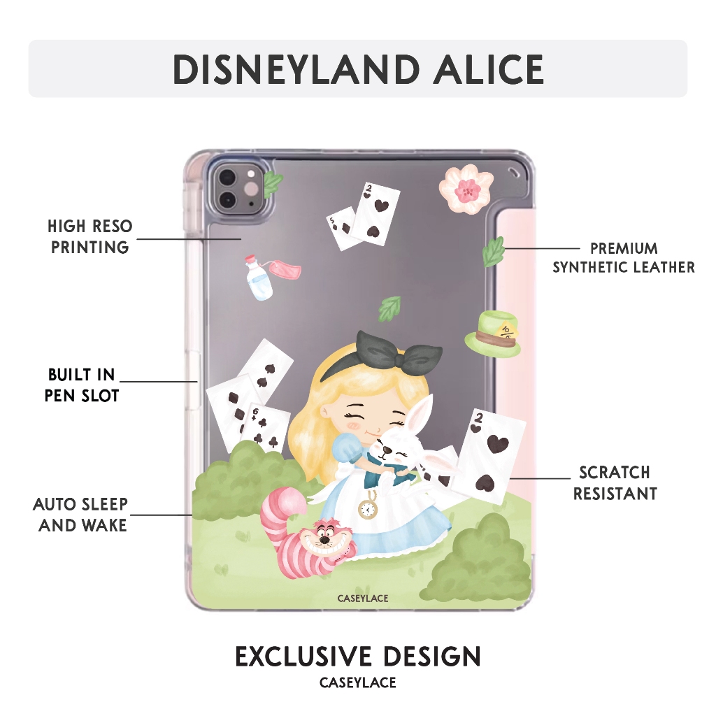 Premium Flip IPAD case Pink - Disneyland Series
