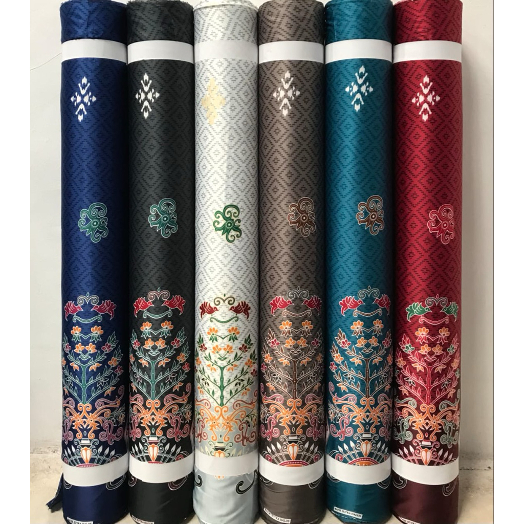 Kain Batik Khas Kalteng bahan Semi Sutera - Harga per setengah meter