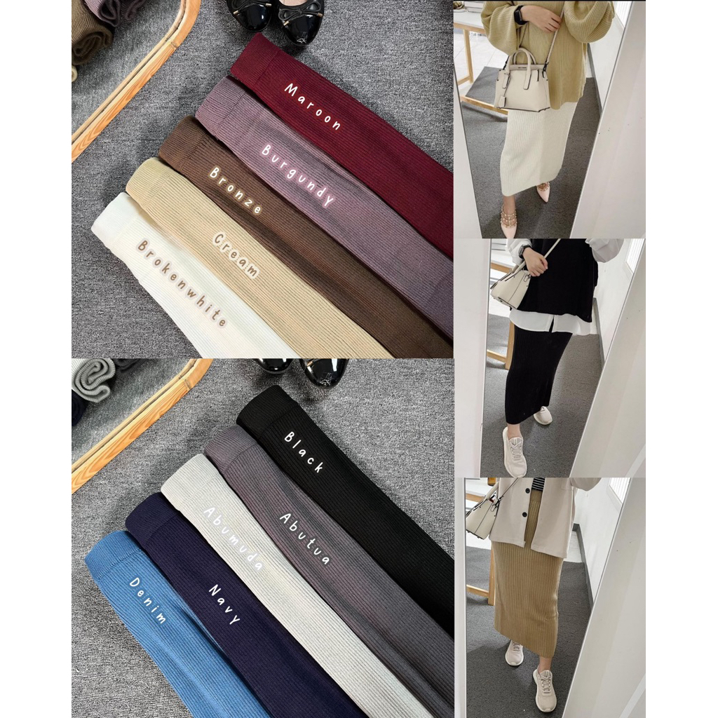 [Viral] Rok Span Rajut Rok Span Polos Rok Span Panjang Rok Panjang Knit Rok Span Knit Rok Span Knit