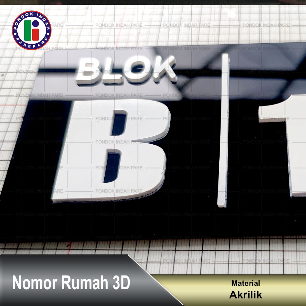 Papan Nomor Rumah Akrilik 3D Premium Type 11A