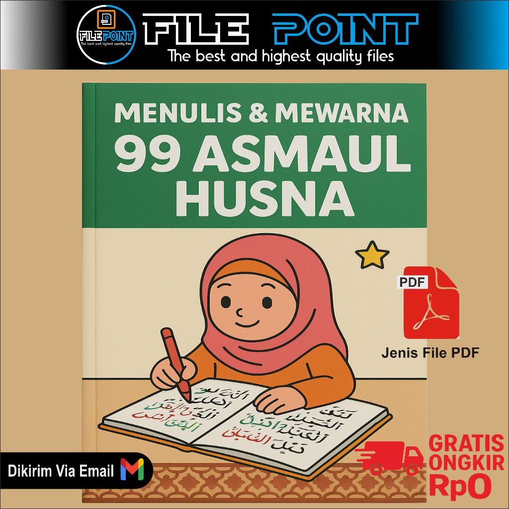Menulis & Mewarnai 99 Asmaul Husna