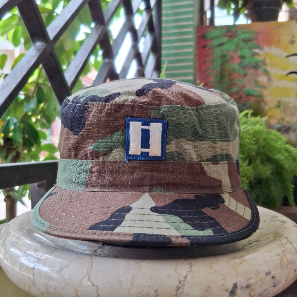 Topi BDU / Patrol Cap Militer US Army Woodland Camo Kolonel
