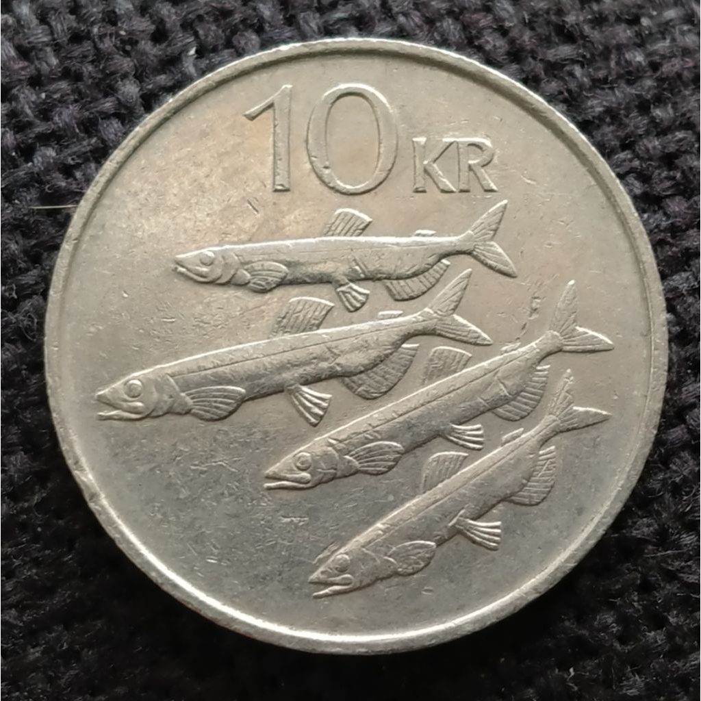 Koin Kuno Islandia 10 Kroner ikan 2004-2008