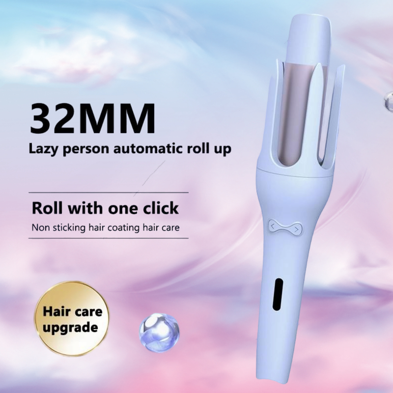 Catokan Rambut Ceramics 32Mm Catok Curly Otomatis Curly Rambut Curling Iron Ion Negatif