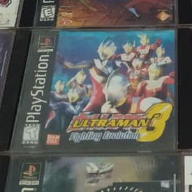 CD GAME PS1 KONDISI PEMAKAIN " ULTRAMAN 3 : FIGHTING EVOLUTION "