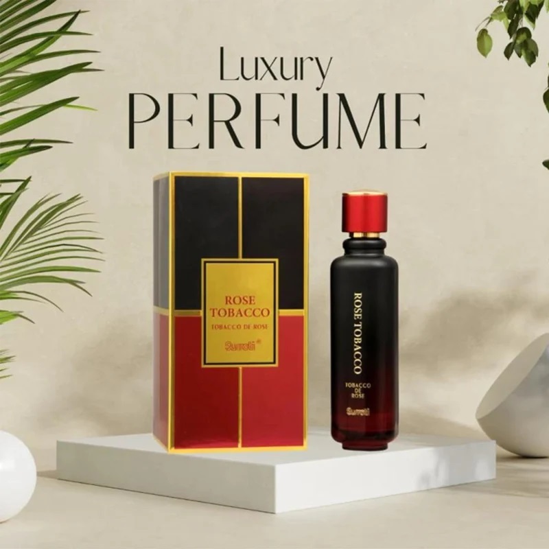 Parfum Surrati Rose Tobacco Unisex 100ml Spray Eau De Parfume Aroma Kuat Tahan Lama Lyhee Rose, Ambe