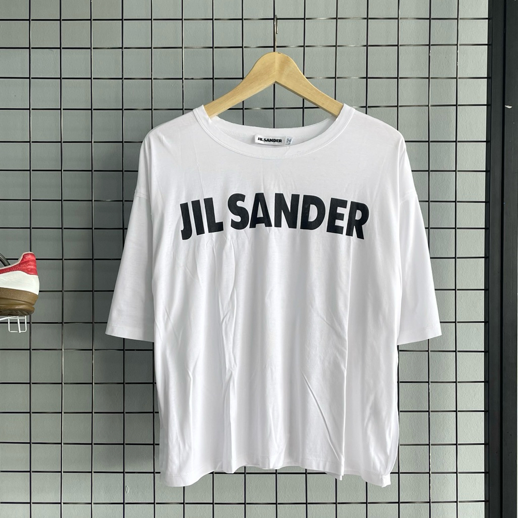 Jil Sander Women Big Font Tshirt in White / Atasan Kaos Wanita Jil Sander