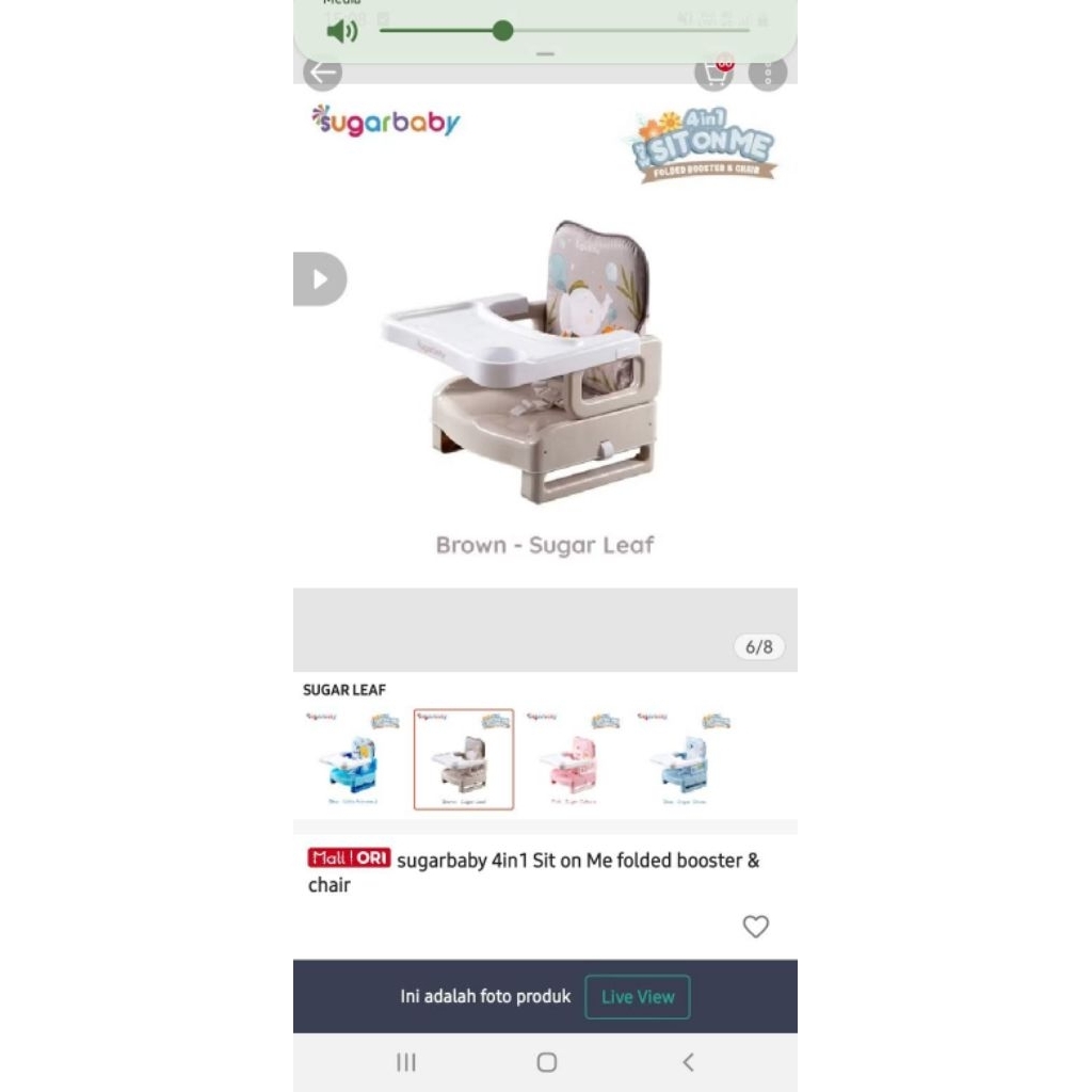 Baby chair sugar baby preloved