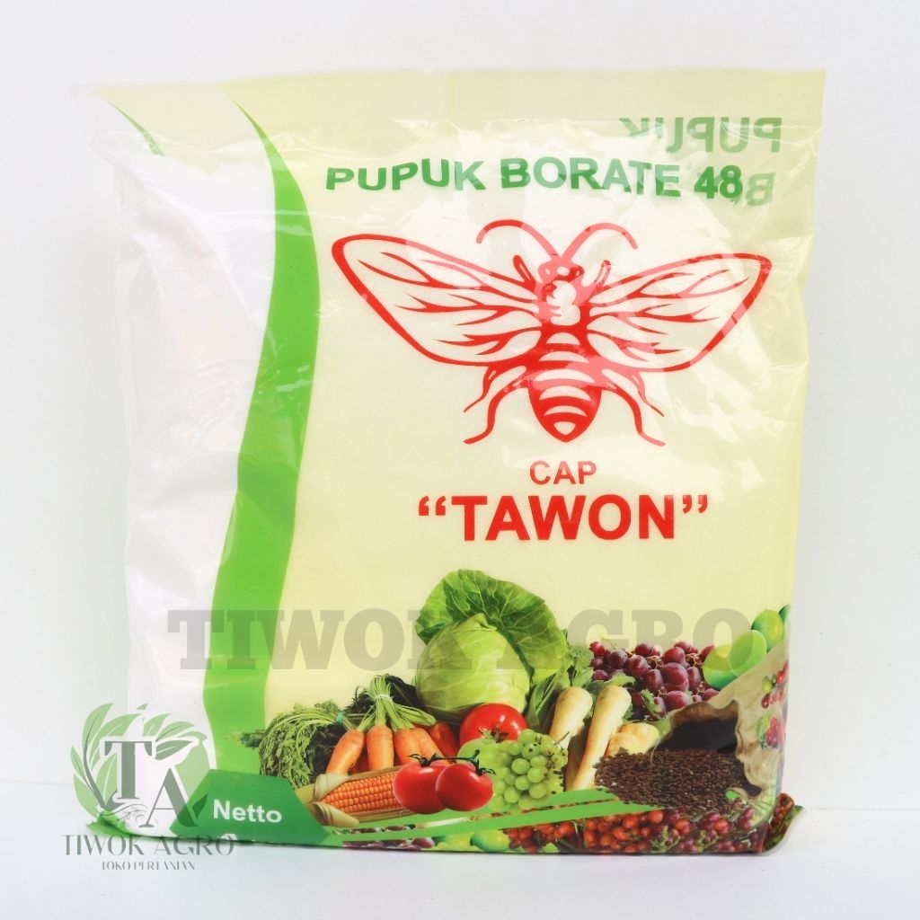 Pupuk Borate 48 Cap Tawon 1Kg – Boron 45,5% untuk Bunga & Buah Lebat, Cegah Keriting Daun
