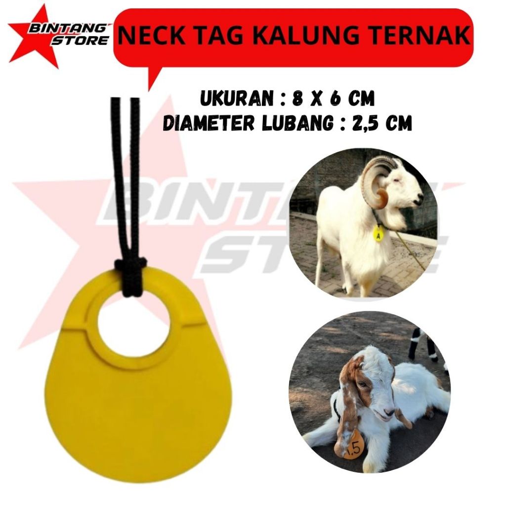Kalung Ternak Neck Tag  Kambing Domba Sapi Kuda Kerbau Babi BINTANGSTORE