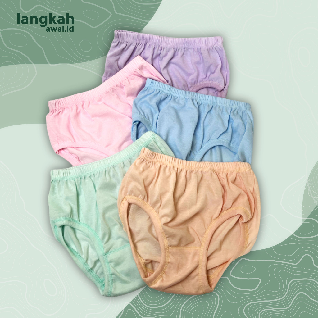 6 PCS Celana Dalam Anak Perempuan - CD Anak Cewek - CD Anak Perempuan Warna Polos Soft