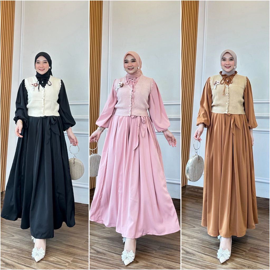 Puspa Dress Gamis Dress Cantik