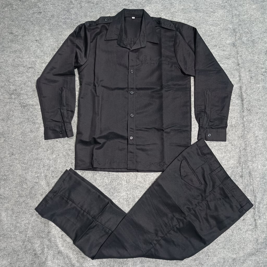 Seragam Safari Hitam Panjang Premium / Seragam Safari Hitam Panjang / Safari Hitam Panjang