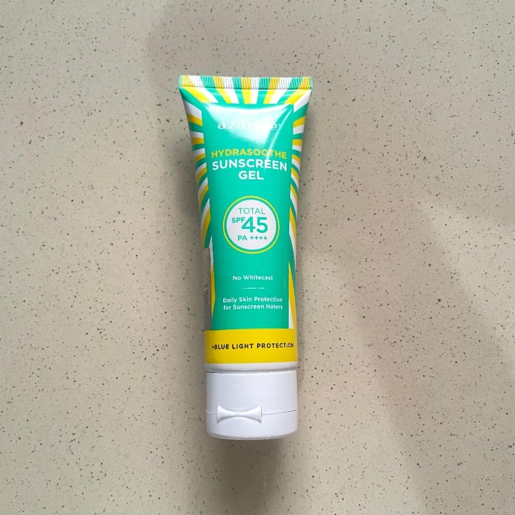 (New) Azarine Hydrashoothe Ijo Hijau SS Sunscreen gel Spf 45 Pa++++ 50ml
