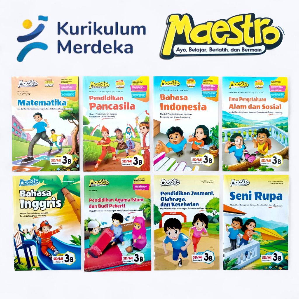 LKS Maestro Kelas 3 SD Kurikulum Merdeka Deep Learning Matematika IPAS Indonesia Pancasila