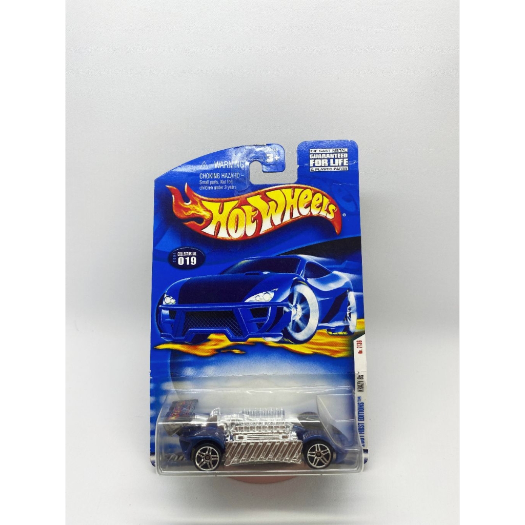 HW US Card Blue Card Krazy 8s - 2001 First Editions Blue