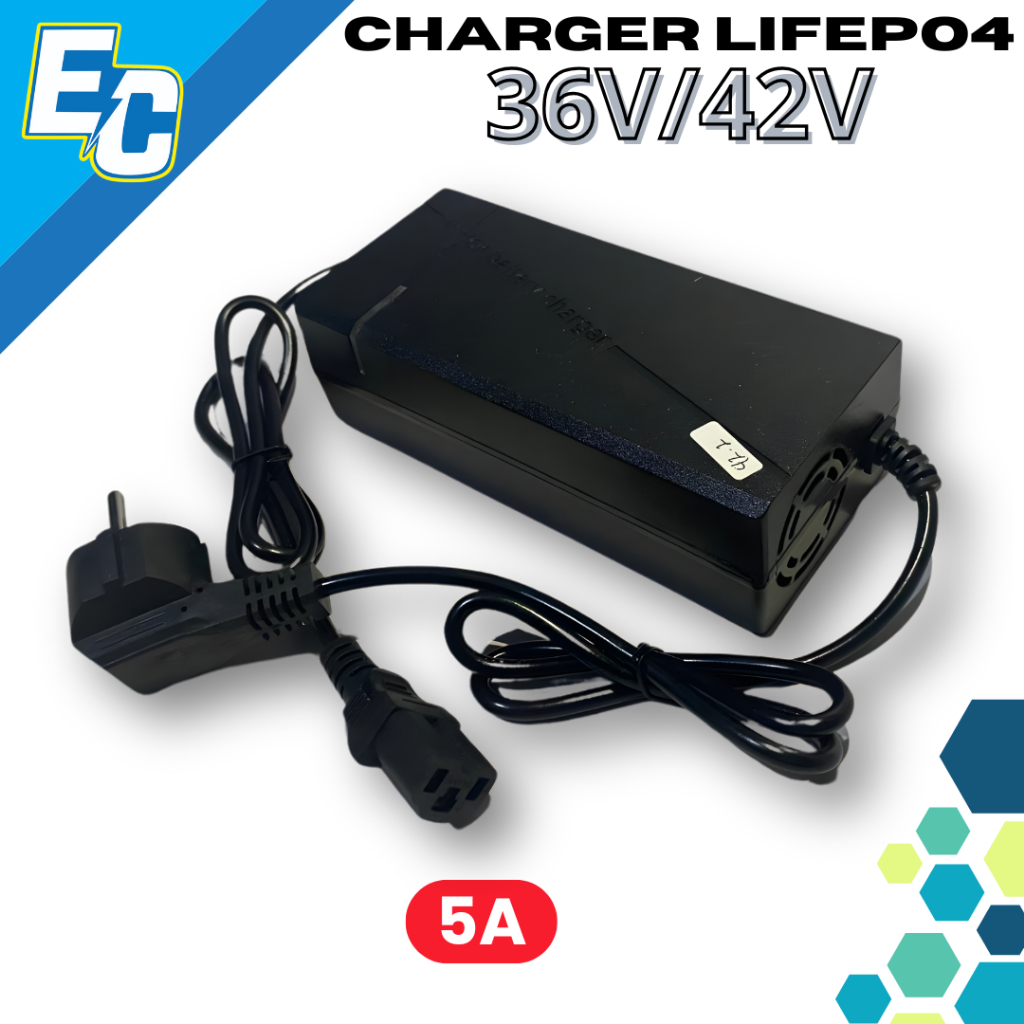 Charger Sepeda Skuter listrik 36V Lifepo4 42V 5A