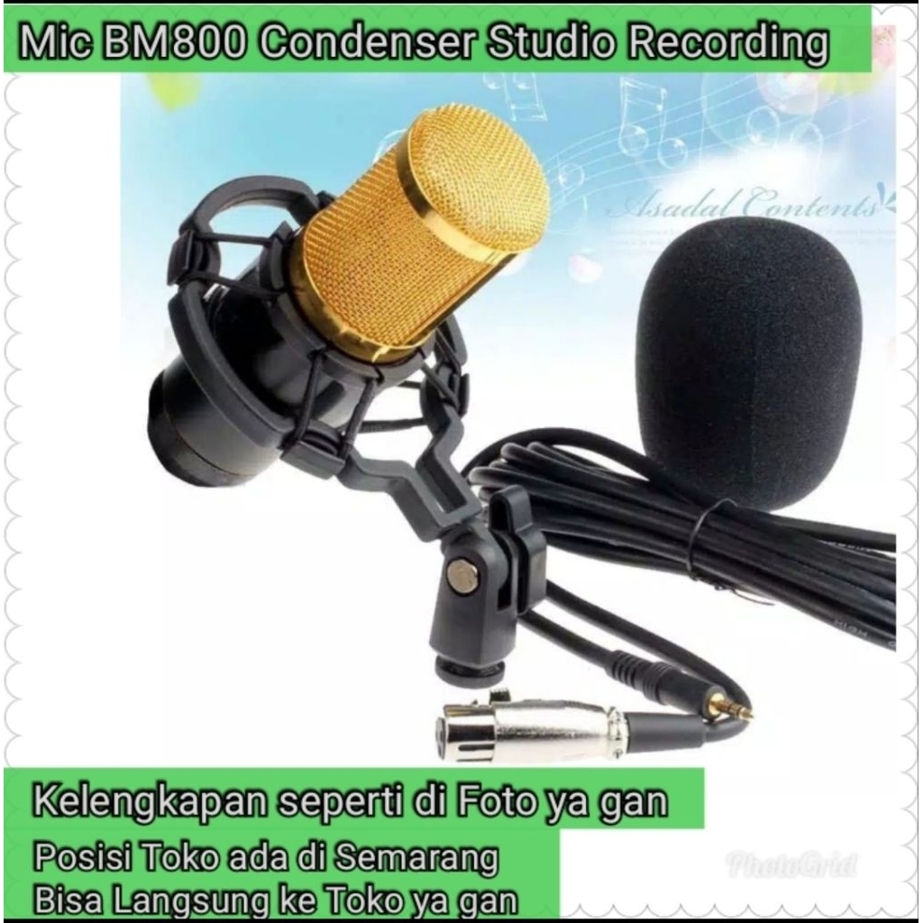 Microfon Condenser BM800 Mic condenser BM800 Mic BM800 mic podcast mic nyanyi