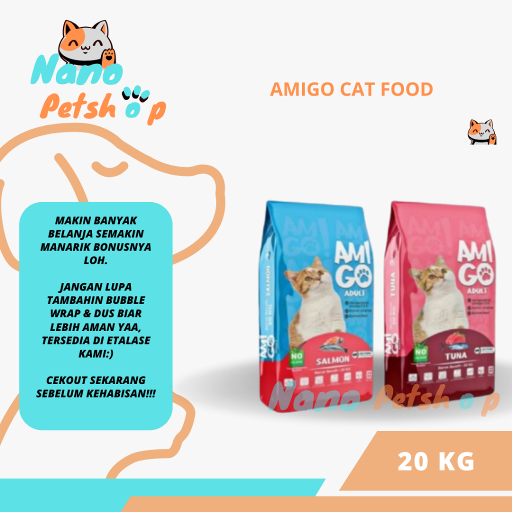 Makanan Kucing - Amigo Dry Food Cat Kemasan 20KG Freshpack