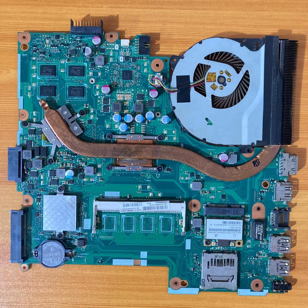 Motherboard Asus X450C kondisi mati