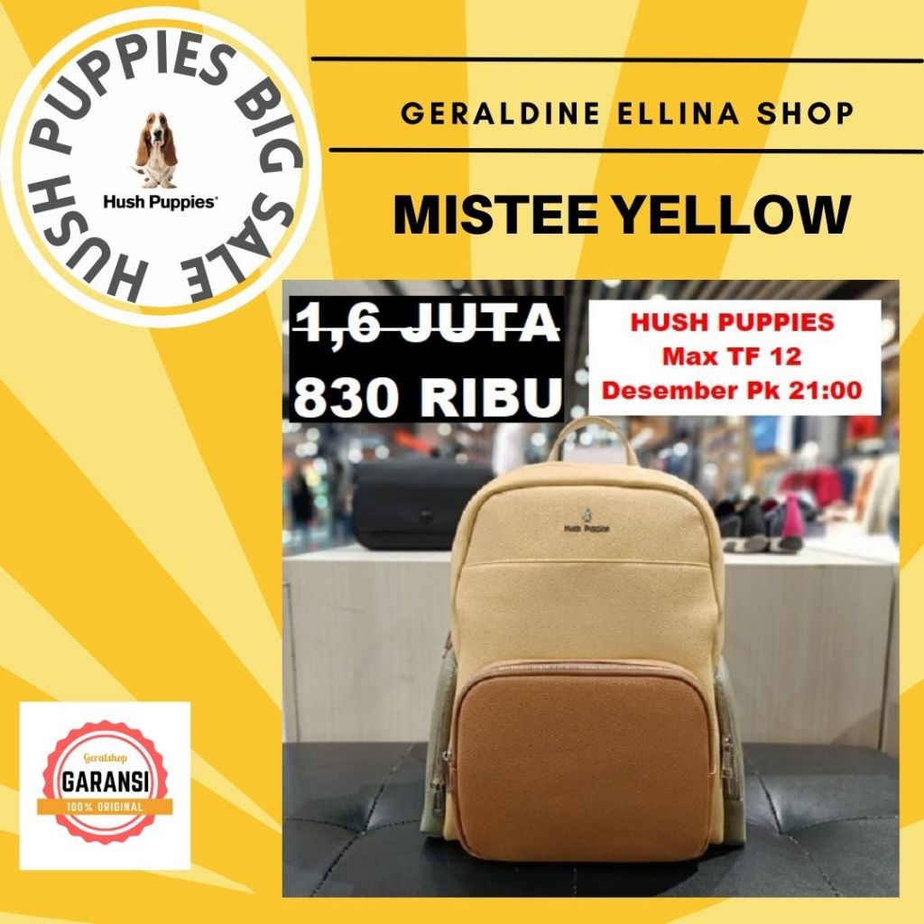 Tas ransel backpack Hush puppies original sale seri MISTEE