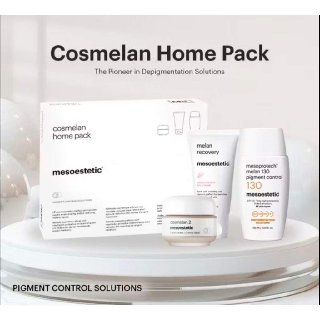 Cosmelan Home Pack isi 3 Macam Paket Perawatan Flek Melasma Wajah Mesoestetic