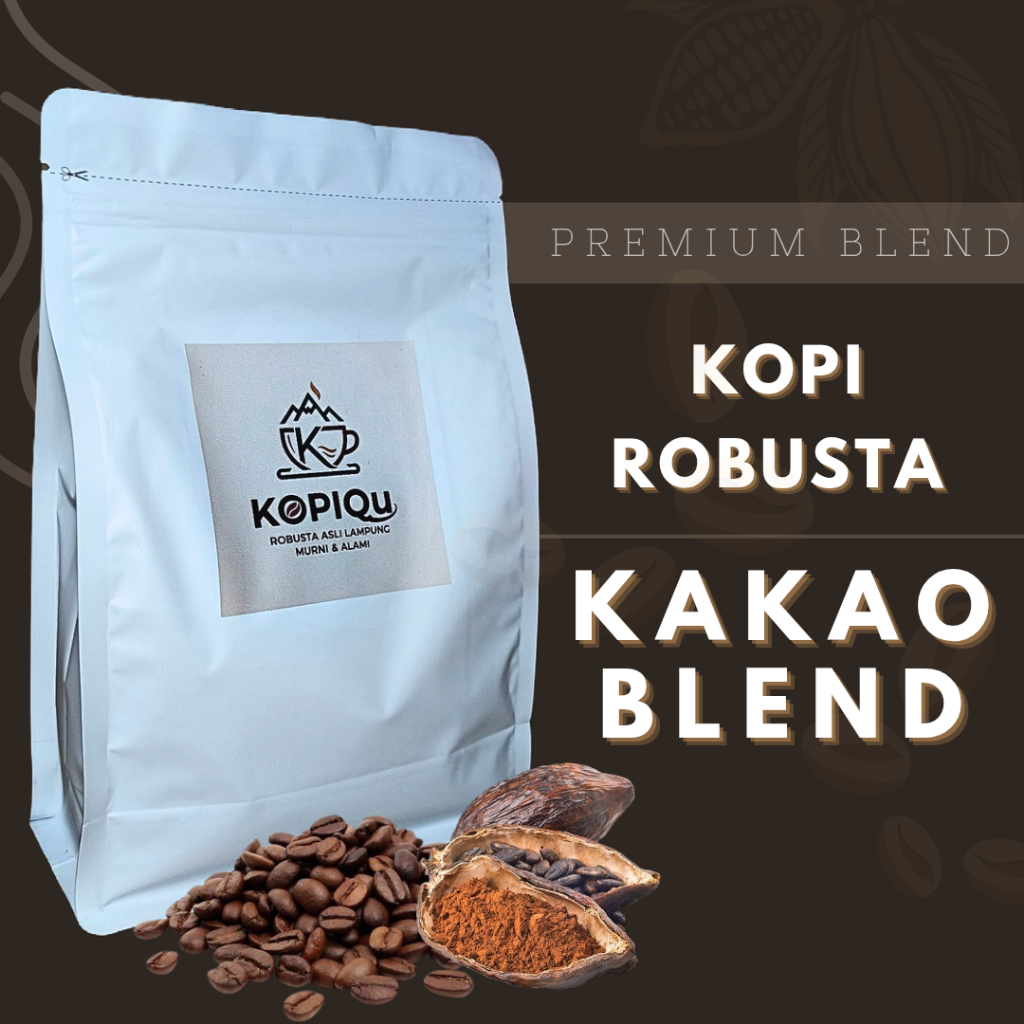 Kopi Bubuk Robusta LAMPUNG mix kakao 75% Kopi Robusta 25% Biji Kakao Murni
