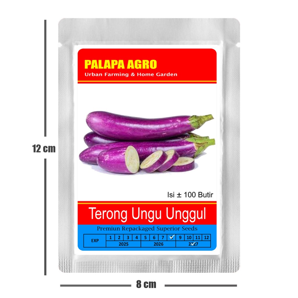 Bibit Benih Terong Unggul - Terong Ungu Unggulan - Terong Hijau Panjang - Terong Lalap Hijau - Teron