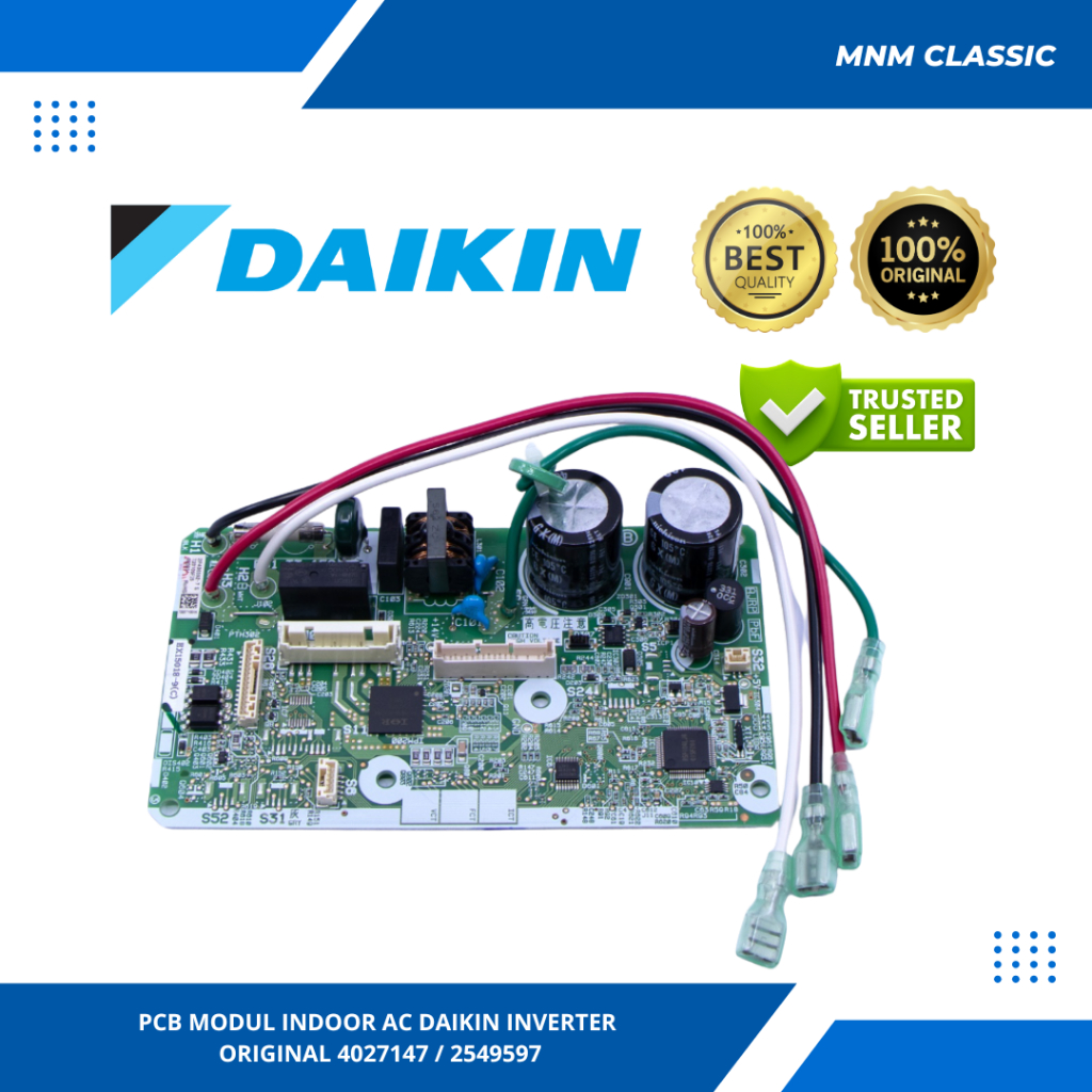 PCB MODUL INDOOR AC DAIKIN INDOOR FTKQ15UVM4 INVERTER ORIGINAL 4027147 / 2549597
