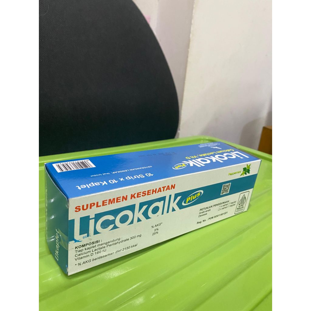 SUPLEMEN KESEHATAN LICOKALK PLUSBOX 100 KAPLET