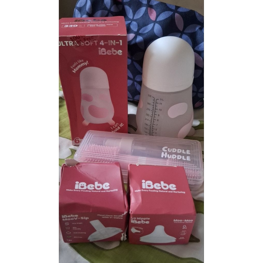 Botol susu Moomoo Ibebe preloved set lengkap 330ml