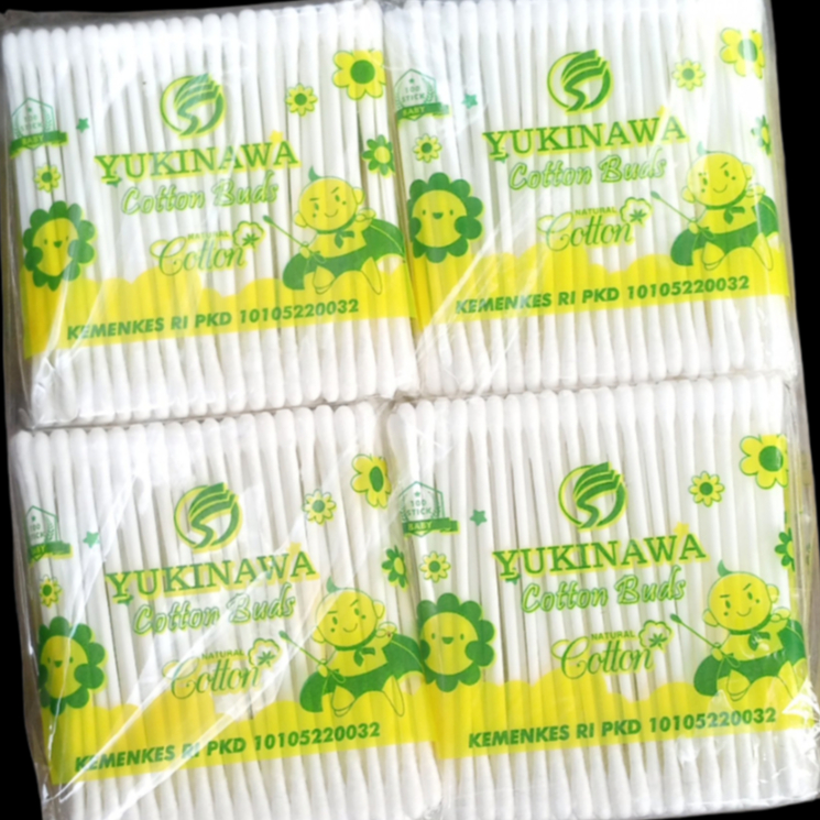 Cotton Bud Yukinawa Bayi 100 Isi 12 Pcs / Cotton Bud Bayi
