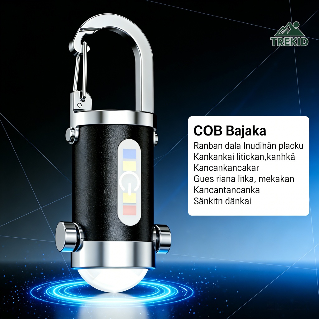 Lampu Senter Gantungan Kunci Mini / Lampu Gantung Camping / Lampu Darurat Str. Lampu Senter Mini – G