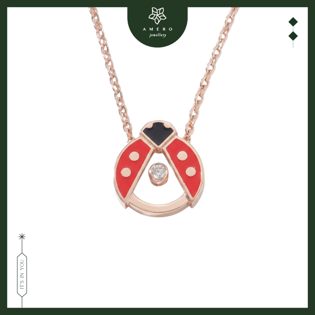 Kalung Emas Rose Gold 17K Leora LN-46 Amero Jewellery