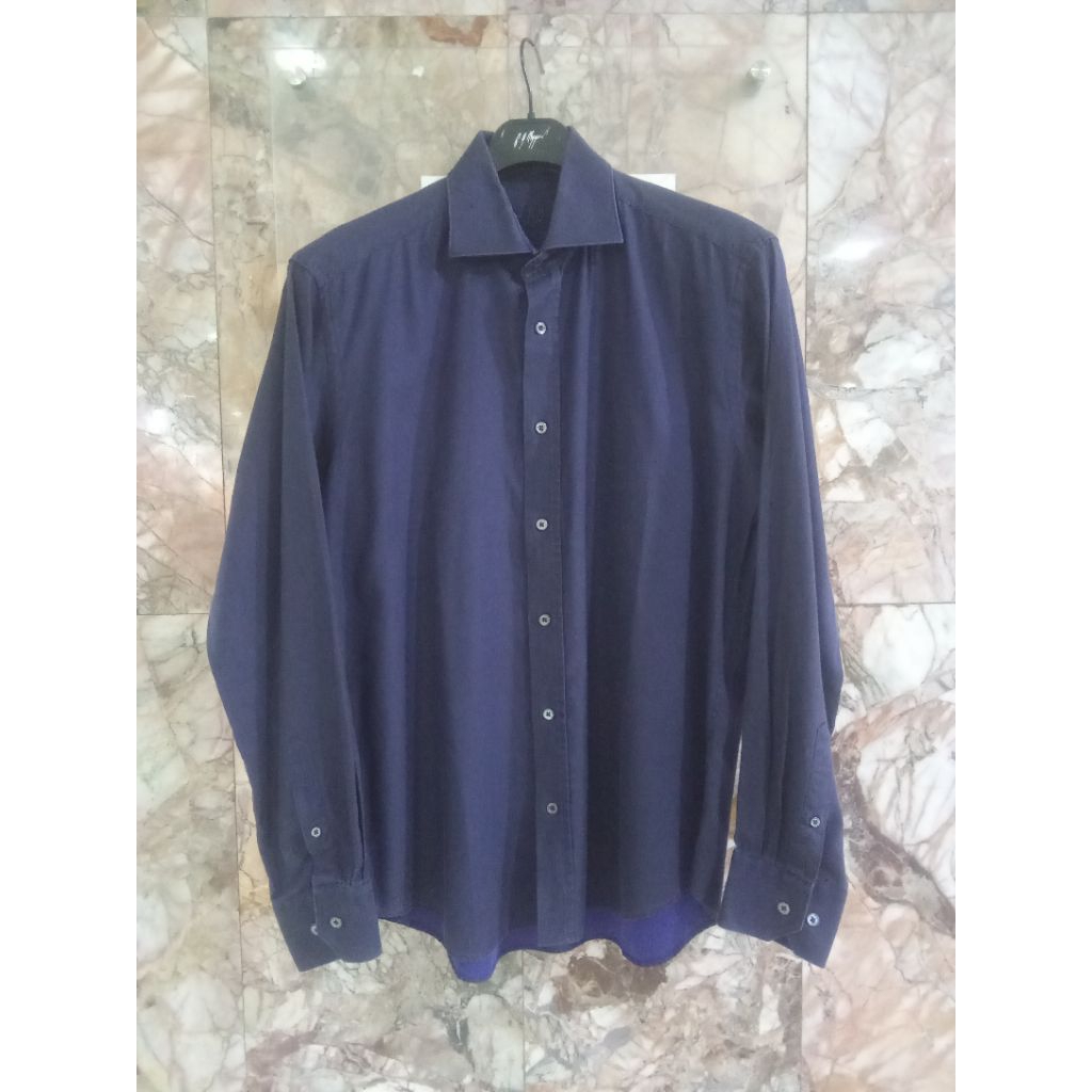 sale kemeja katun polos BUGATCHI uomo