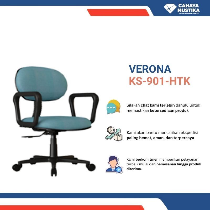 Jual Kursi Kantor Putar/Kursi Resepsionis/Kursi Kantor Murah Di Malang Verona KS-901-HTK