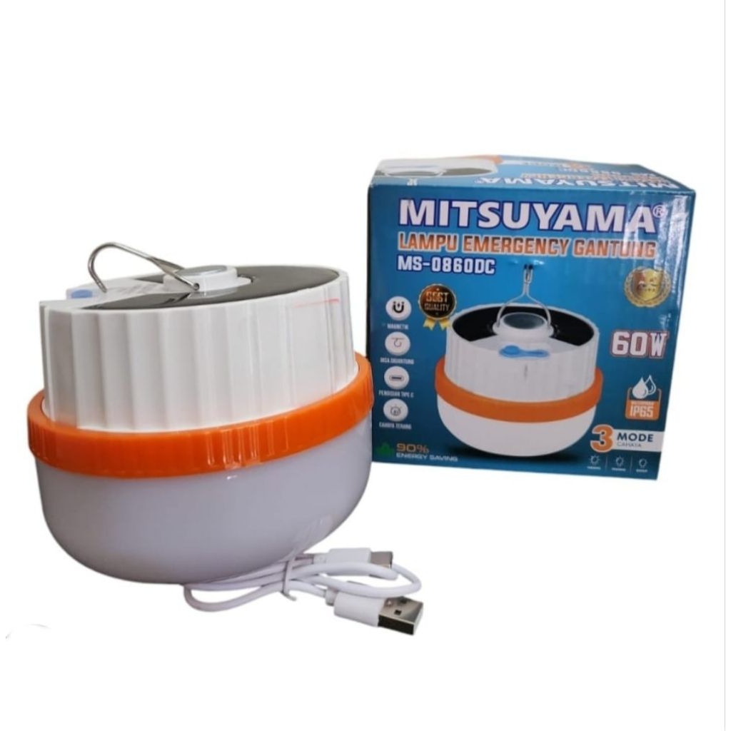 Lampu Emergency Gantung 60Watt IP65 Mitsuyama MS-0860DC
