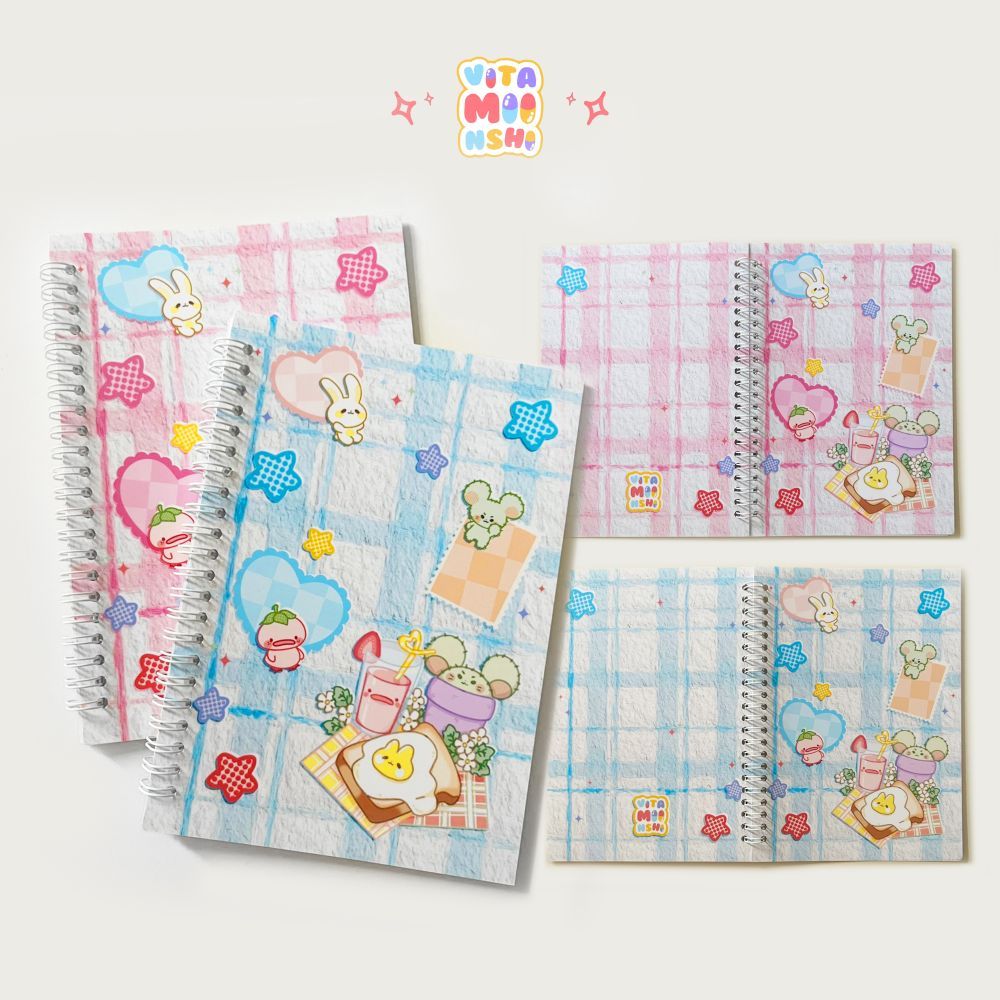 VITAMIINSHI Reusable Sticker Book / Buku Kertas Polos Album Stiker Journal
