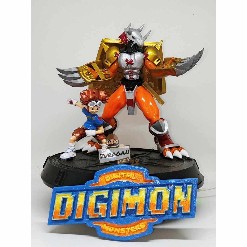 Action Figure Digimon Adventure Taichi dan Wargreymon 3D Print