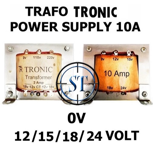 Trafo Tronic 10A seri 31A 0 Nol Tanpa CT Extra Output 2A Transformer travo tembaga Audio Box Kit Pow